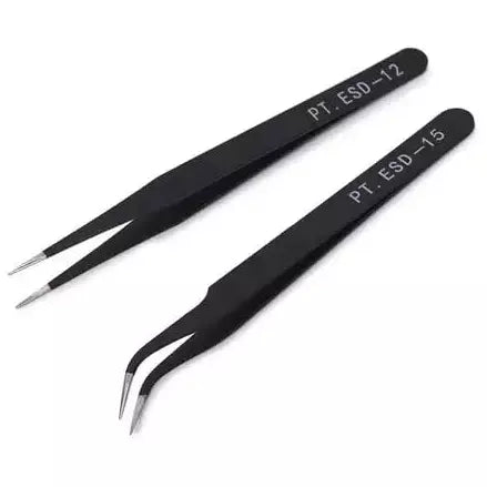 2PC STAINLESS STEEL TWEEZERS SET - Sydney Vape Supply