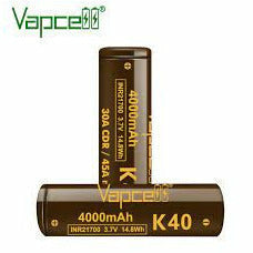 21700 Vapcell INR21700 K40 4000mAh 30A High Discharge Flat Top - Sydney Vape Supply